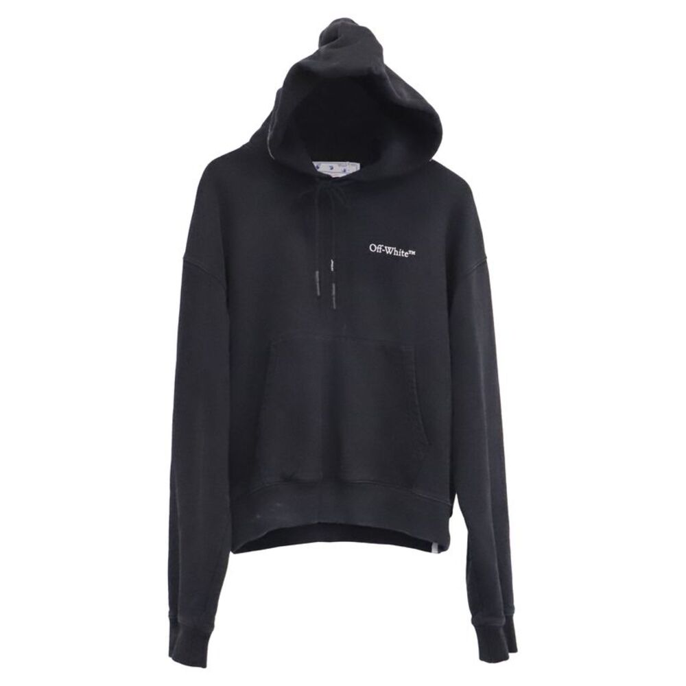 Off-White Caravaggio Crowning Over Hoodie in Black Cotton